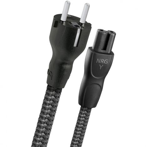 Câble d'alimentation Audioquest NRG-Y2 C7 connecteur Shuko audiophile pour vos éléments Hifi, Home cinéma ou pour vos enceintes amplifiées.